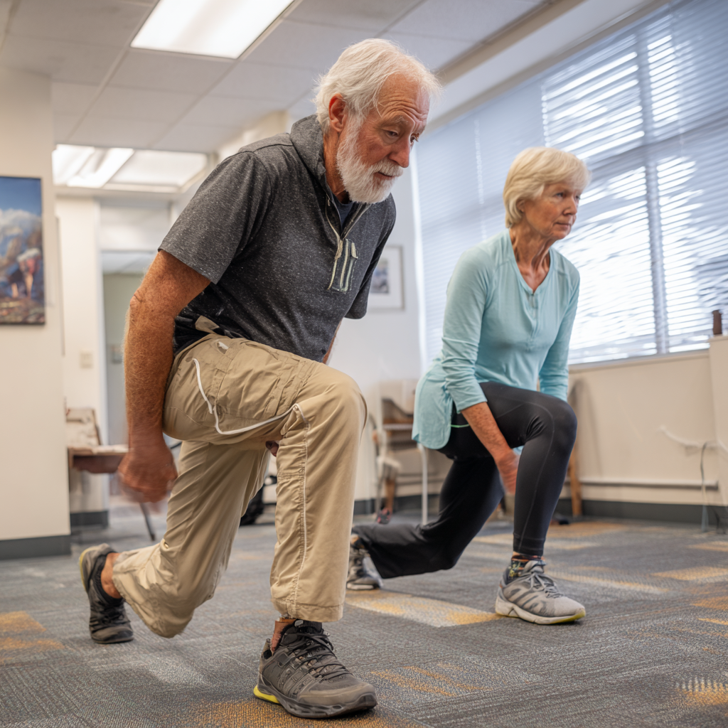 Older adults demonstrating improved mobility and functional movement patterns